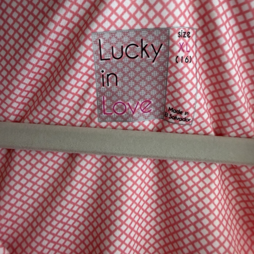 Lucky in Love Pink Mesh Panel Athletic Tank Top - Picture 3 of 9